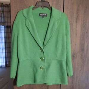 Jones New York Green Cardigan Sweater